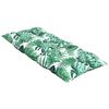 vidaXL Highback Chair Cushion Set of 6 Green with leaf pattern