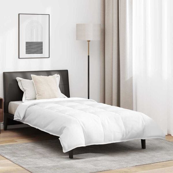 vidaXL 2-in-1 Duvet with Pillow 2 pcs White Down Feather