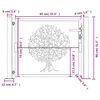 vidaXL Garden Gate Anthracite 39.4x29.5" Steel Tree Design