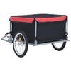 vidaXL Bike Trailer Black and Red 143.3 lb
