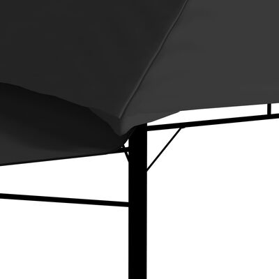 vidaXL Gazebo with Double Extending Roofs 9.8'x9.8'x9' Anthracite 0.6 oz/ft²