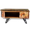 vidaXL Coffee Table Multi-color Reclaimed solid wood, Iron Standard