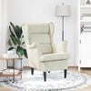 vidaXL Armchair Cream white Velvet (100% polyester), plywood Single