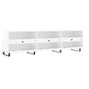 vidaXL TV Cabinet High gloss white Engineered wood, iron TV Cabinet