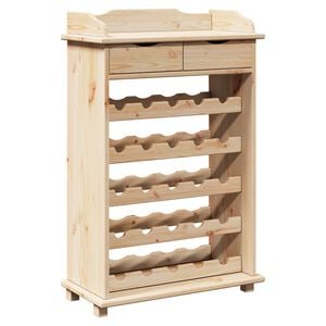 vidaXL Wine Rack Brown 90 x 60 x 30 cm Solid pine wood
