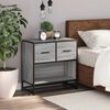 vidaXL Bedside Cabinet Gray Sonoma Engineered wood Medium