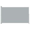 vidaXL Side Awning Gray Polyester with PU coating, powder-coated steel