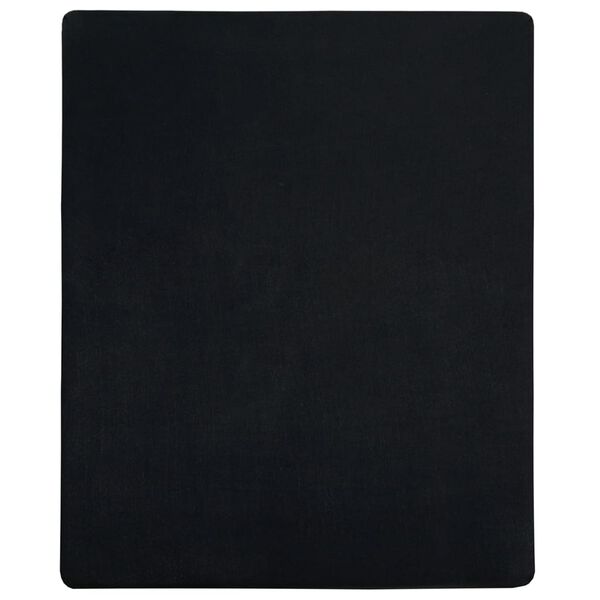 vidaXL Jersey Fitted Sheet Set of 2 Black 100% Cotton 35.4 x 78.7 in