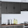 vidaXL Kitchen Wall Cabinet Black Engineered wood Medium