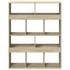 vidaXL Bookcase Sonoma Oak Engineered Wood Medium Bookcase Rectangular