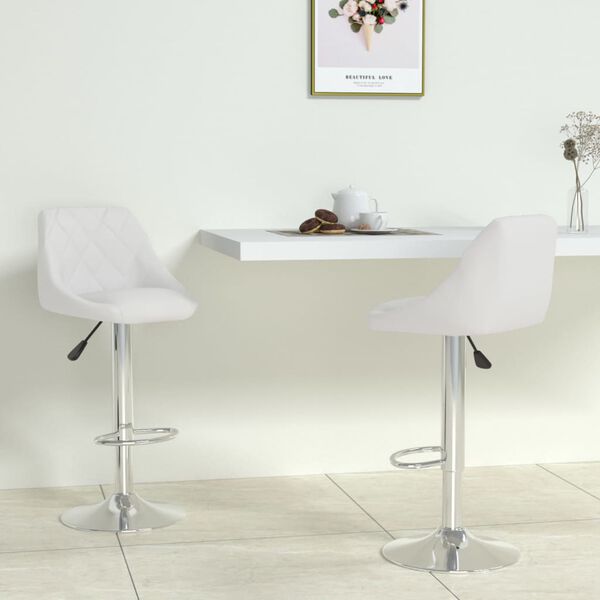 vidaXL Bar Stool Set of 2 White