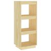 vidaXL Book Cabinet Pine Solid pine wood Medium Book Cabinet