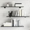 vidaXL Shelf Set of 4 High gloss grey Engineered wood