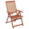 vidaXL Garden Chair Set of 3 Brown Solid Acacia wood Medium Foldable