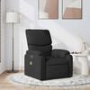 vidaXL Massage Recliner Chair Black Polyester Fabric, Metal, Plywood Large