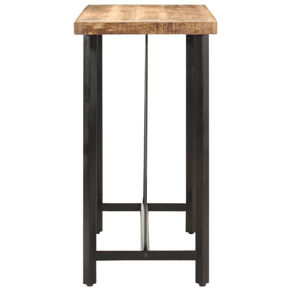 vidaXL Bar Table Natural wood Solid mango wood and iron