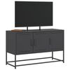 vidaXL TV Cabinet Black Steel 39.6 x 15.4 x 23.8 in TV Cabinet