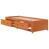 vidaXL Day Bed Wax brown Solid pine wood Small Single Day Bed