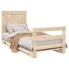 vidaXL Bed Frame Natural wood Solid pinewood Twin Durable Bed Frame