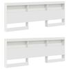 vidaXL Storage Headboard with Shelf White 78.74 in Engineered Wood