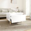 vidaXL Side Table High gloss white Engineered wood, solid eucalyptus wood