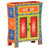 vidaXL Hand Painted Sideboard 23.6"x11.8"x29.5" Solid Mango Wood