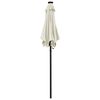 vidaXL Garden Parasol Sand and Dark Gray Polyester Fabric, Aluminum