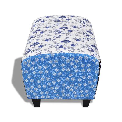 Patchwork Footstool Ottoman Country Living Style