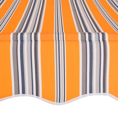vidaXL Manual Retractable Awning 157.5" Yellow and Blue Stripes