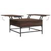 vidaXL Coffee Table Brown Oak Engineered Wood, Metal Medium