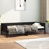 vidaXL Day Bed Black Solid Pine Wood Twin