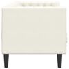 vidaXL Chesterfield Sofa Cream 100% Polyester Velvet, Plywood, Solid Wood