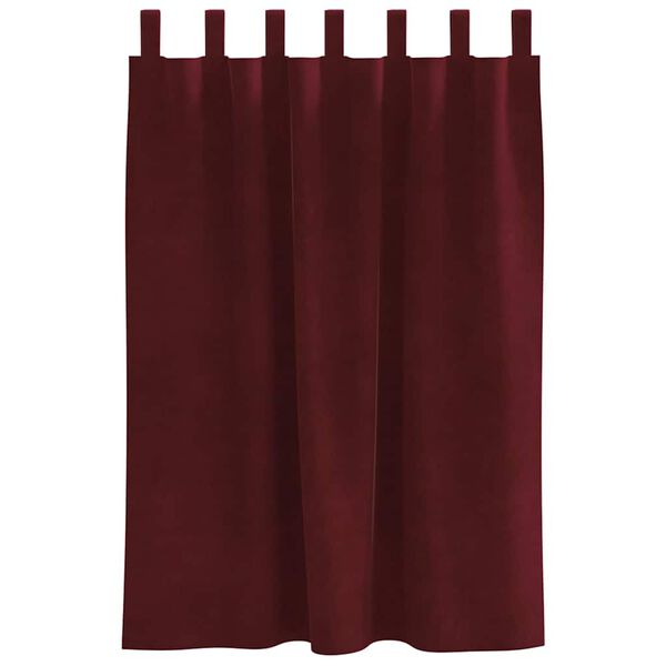 vidaXL Blackout Curtains 2 pcs Wine red 55.12 x 55.12 in Velvet
