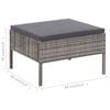 vidaXL Garden Lounge Set Grey