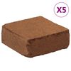 vidaXL Coconut Coir Block Set of 5 Natural Coconut coir Medium
