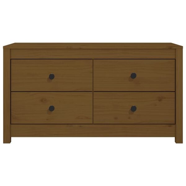 vidaXL Side Cabinet Honey brown Solid pine wood Medium Side Cabinet