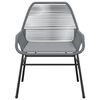 vidaXL Garden Chair Grey PE rattan Medium Durable Garden Chair
