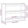 vidaXL Bookcase Old wood 39.37 x 11.81 x 28.35 in Engineered Wood