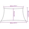 vidaXL Sunshade Sail 1.75 oz/ft² Brown 3/4x6.6' HDPE