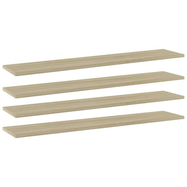 vidaXL Shelf Set of 4 Sonoma Oak Engineered wood 39.4x7.9x0.6 in