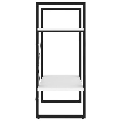 vidaXL 2-Tier Book Cabinet White 23.6"x11.8"x27.6" Engineered Wood