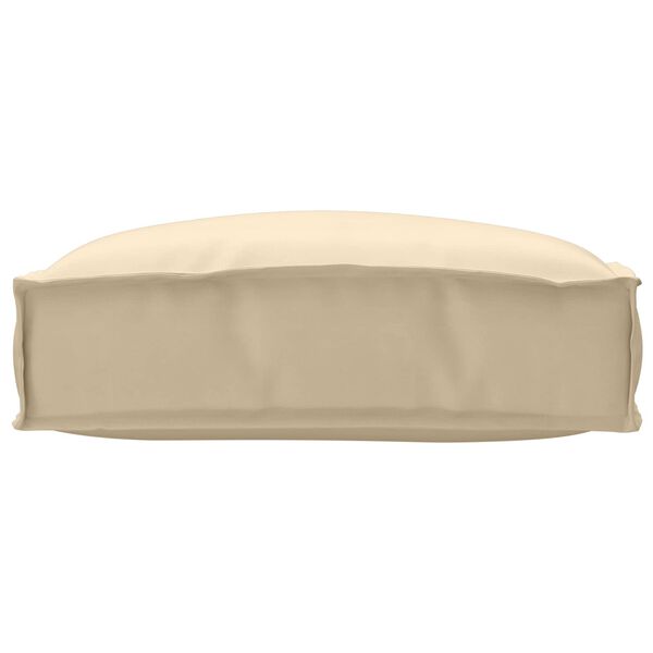 vidaXL Cushion Beige 19.69 x 19.69 x 4.72 in Oxford Fabric