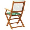 vidaXL Garden Chair Set of 2 Green Solid acacia wood, 100% polyester