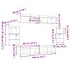 vidaXL TV Cabinet Set Wall-mounted 8 pcs Old wood Engineered wood