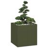 vidaXL Planter Olive Green Cold-rolled steel Large Modern Planter
