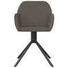 vidaXL Swivel Dining Chair Set of 2 Dark Grey Velvet, Metal, Plywood