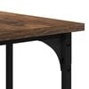 vidaXL Desk Smoked Oak Engineered wood, metal 54.7 in Desk Industrial