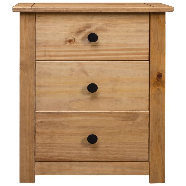 vidaXL Bedside Cabinet Natural Solid pine wood Medium Bedside Cabinet