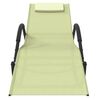 vidaXL Rocking Sun Lounger Cream Steel and Textilene