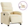 vidaXL Electric Recliner Chair Cream Fabric (100% polyester), metal, plywood